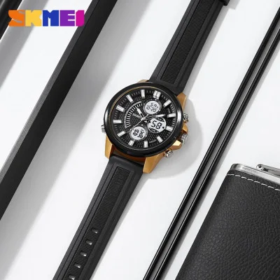 Чоловічий годинник Skmei 2235BKGDWT Black-Gold-White