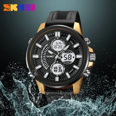 Чоловічий годинник Skmei 2235BKGDWT Black-Gold-White