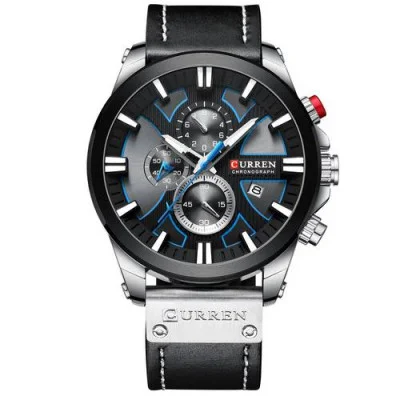 Чоловічий годинник Curren 8346 Silver-Black
