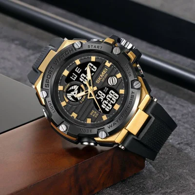 Чоловічий годинник Skmei 2119BKGD Black - Gold