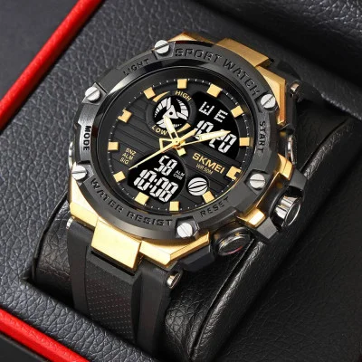 Чоловічий годинник Skmei 2119BKGD Black - Gold