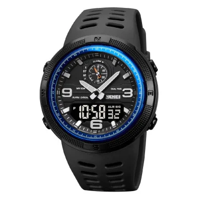 Чоловічий годинник Skmei 1655BUBK Black-Blue