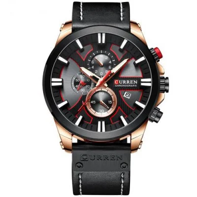 Мужские часы Curren 8346 Black-Cuprum