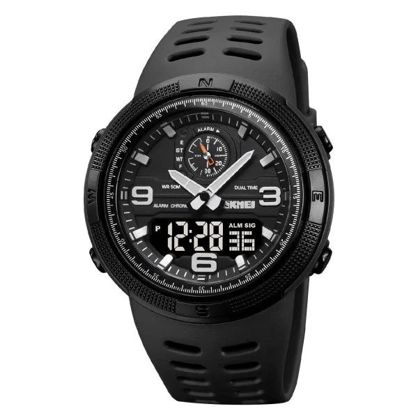 Чоловічий годинник Skmei 1655BKBK Black фото 1