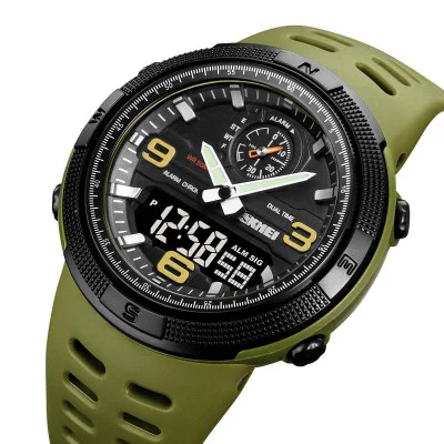 Чоловічий годинник Skmei 1655AGBK Army Green-Black