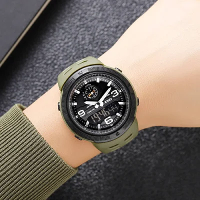 Чоловічий годинник Skmei 1655AGBK Army Green-Black