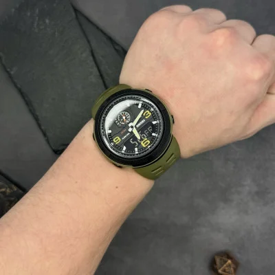 Чоловічий годинник Skmei 1655AGBK Army Green-Black