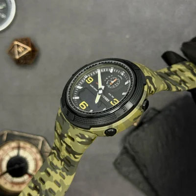 Чоловічий годинник Skmei 1655CMGNBK Camo Green-Black