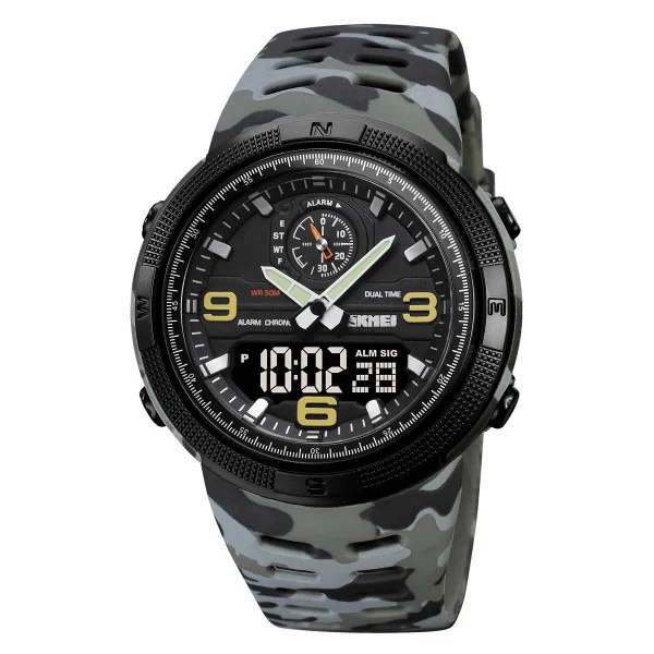 Мужские часы Skmei 1655CMGYBK Camo Grey-Black фото 1