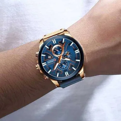 Чоловічий годинник Curren 8346 Blue-Cuprum