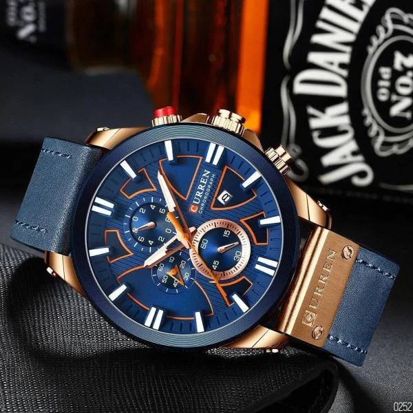 Чоловічий годинник Curren 8346 Blue-Cuprum фото 4