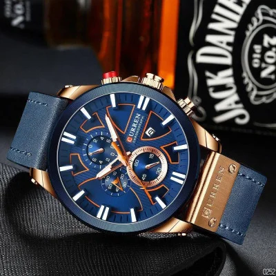 Чоловічий годинник Curren 8346 Blue-Cuprum