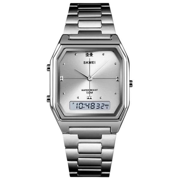 Чоловічий годинник Skmei 1612SI Silver фото 1
