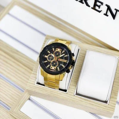 Чоловічий годинник Curren 8336 Gold-Black