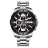 Мужские часы Curren 8336 Silver-Black фото 2