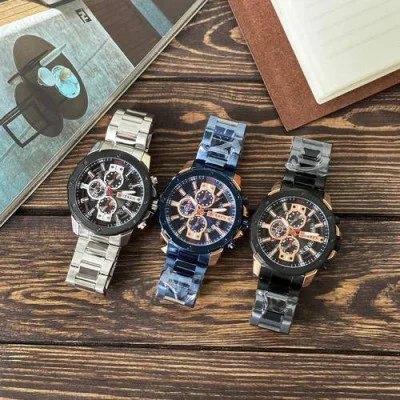 Мужские часы Curren 8336 Silver-Black