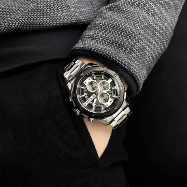 Мужские часы Curren 8336 Silver-Black фото 6