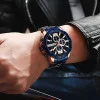 Чоловічий годинник Curren 8336 Blue-Cuprum фото 3