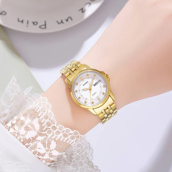 Жіночий годинник Skmei 2085GDSI Gold-Silver фото 3