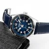 Мужские часы Skmei 9232LSIBU Silver-Blue-Leather Strap фото 5