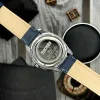 Мужские часы Skmei 9232LSIBU Silver-Blue-Leather Strap фото 8