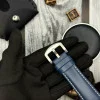 Мужские часы Skmei 9232LSIBU Silver-Blue-Leather Strap фото 9