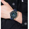 Чоловічий годинник Skmei 9232LSIBU Silver-Blue-Leather Strap фото 3