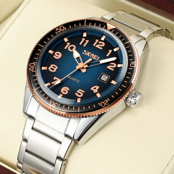 Чоловічий годинник Skmei 9232SRGBU Rose Gold-Blue фото 4