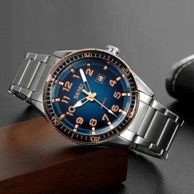 Мужские часы Skmei 9232SRGBU Rose Gold-Blue