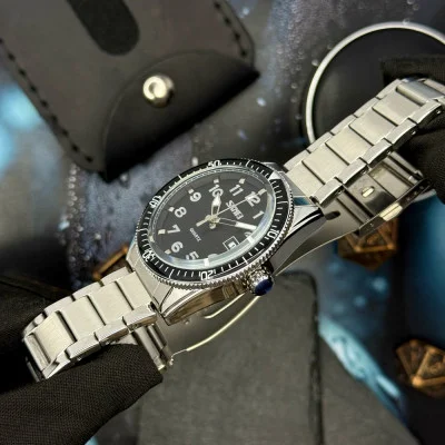 Мужские часы Skmei 9232SSIBK Silver/Black-steel strap