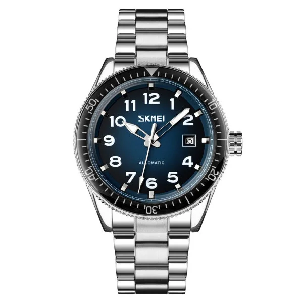 Мужские часы Skmei 9232SSIBU Silver/blue-steel strap фото 1