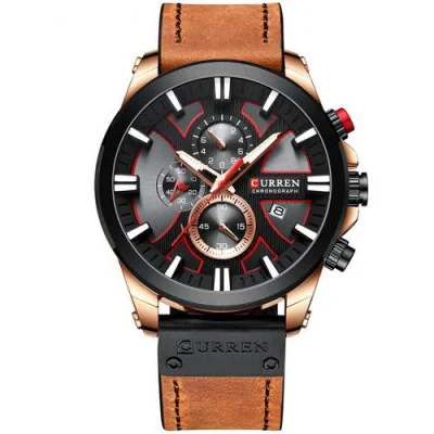 Чоловічий годинник Curren 8346 Brown-Cuprum-Black