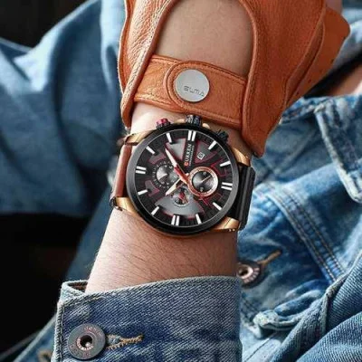Чоловічий годинник Curren 8346 Brown-Cuprum-Black