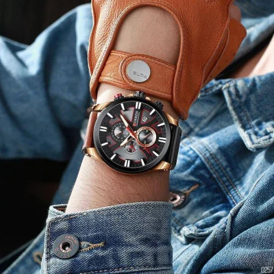 Чоловічий годинник Curren 8346 Brown-Cuprum-Black