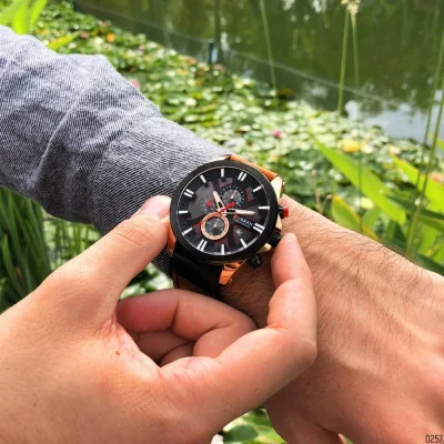 Чоловічий годинник Curren 8346 Brown-Cuprum-Black