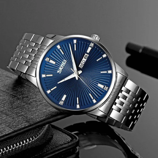 Чоловічий годинник Skmei 9323SIBU Silver-Blue фото 4