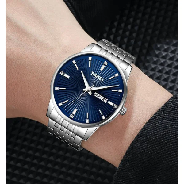 Чоловічий годинник Skmei 9323SIBU Silver-Blue фото 5