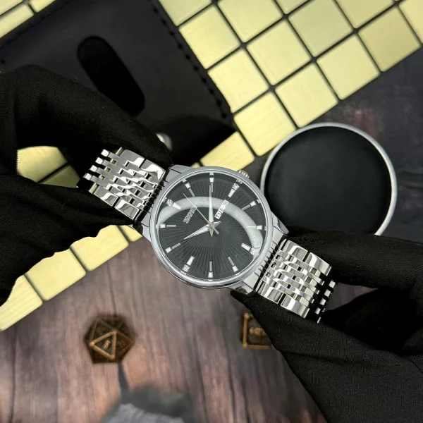 Чоловічий годинник Skmei 9323SIBK Silver-Black фото 5