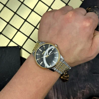 Чоловічий годинник Skmei 9323TGDBK Silver/Gold-Black