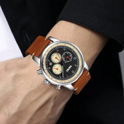 Чоловічий годинник Skmei 9318BEBN Beige-Brown