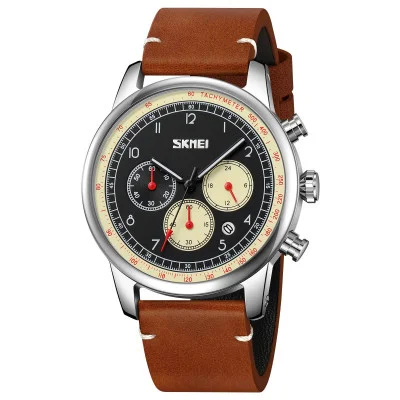 Мужские часы Skmei 9318BEBN Beige-Brown