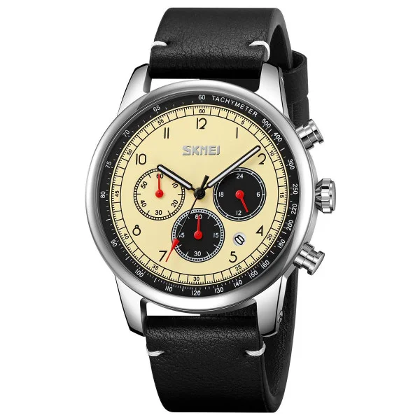 Чоловічий годинник Skmei 9318BEBK Beige-Black фото 1