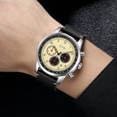 Мужские часы Skmei 9318BEBK Beige-Black