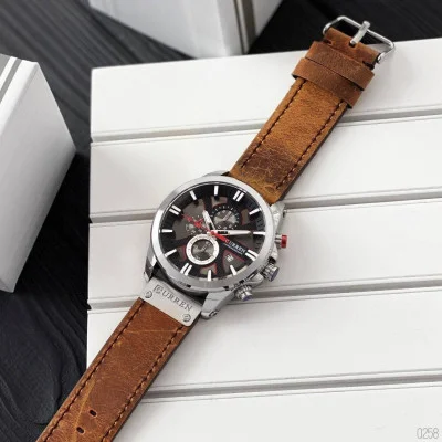 Мужские часы Curren 8346 Brown-Silver-Black