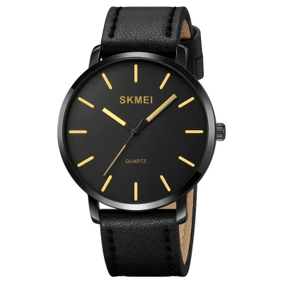 Чоловічий годинник Skmei 1984LGD Gold-leather belt