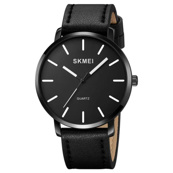 Мужские часы Skmei 1984LBK Black-leather belt фото 1