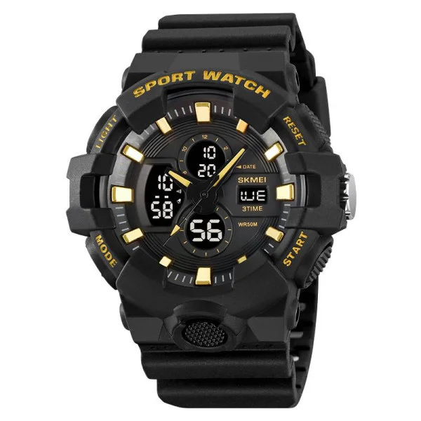 Чоловічий годинник Skmei 2117BKGD Black-Gold фото 1