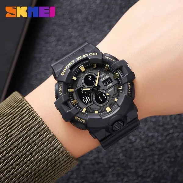 Чоловічий годинник Skmei 2117BKGD Black-Gold фото 3