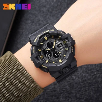 Чоловічий годинник Skmei 2117BKGD Black-Gold