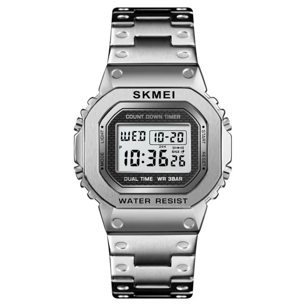 Чоловічий годинник Skmei 1456SI Silver фото 1